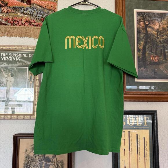 Vintage 00s RARE Green Nike Team Mexico Soccer Men’s Designer T-Shirt Size Large - Picture 6 of 7